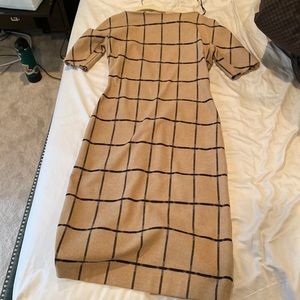 Tan and black midi Zara dress